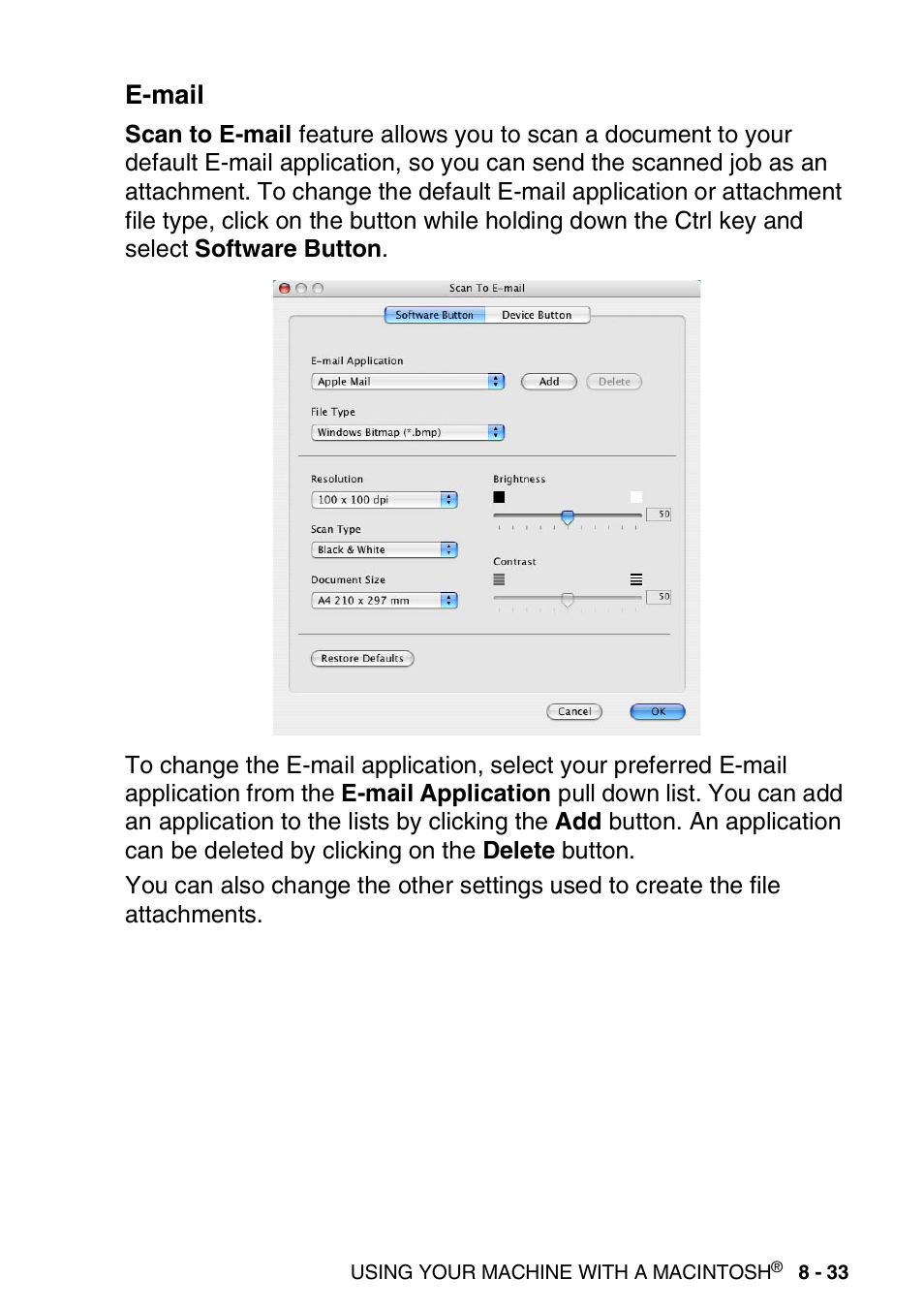 E-mail, E-mail -33 | Brother MFC-3240C User Manual | Page 155 / 173