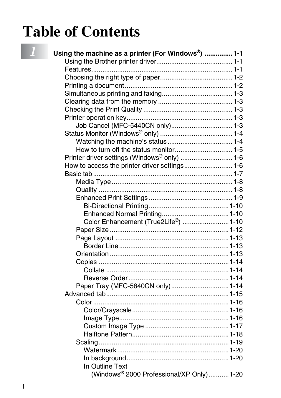 Brother MFC-3240C User Manual | Page 2 / 173