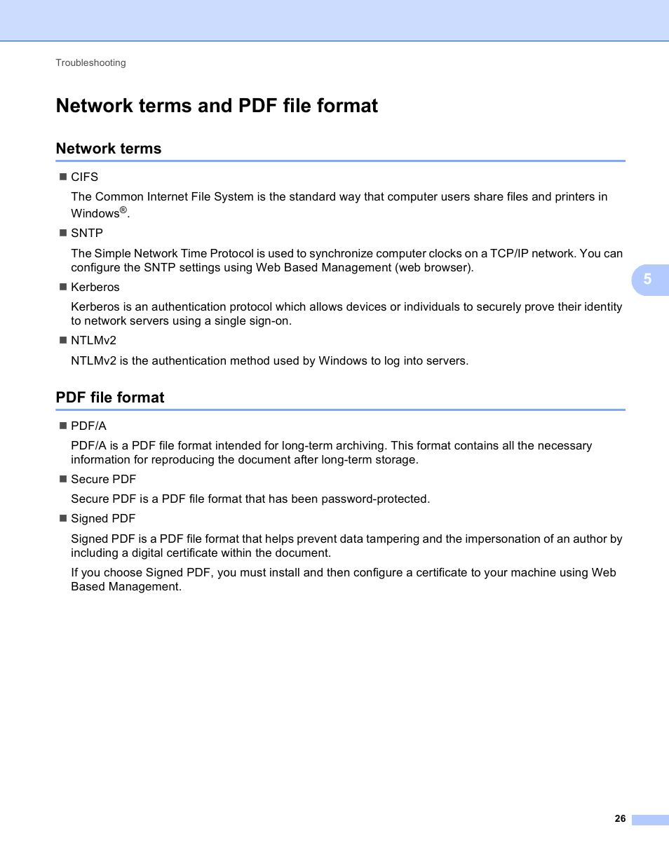 Network terms and pdf file format, Network terms, Pdf file format | Network terms pdf file format | Brother MFC-8810DW User Manual | Page 29 / 29