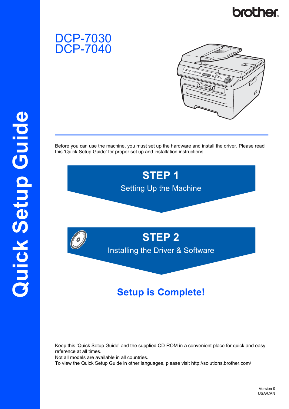 Brother DCP-7040 User Manual | 20 pages