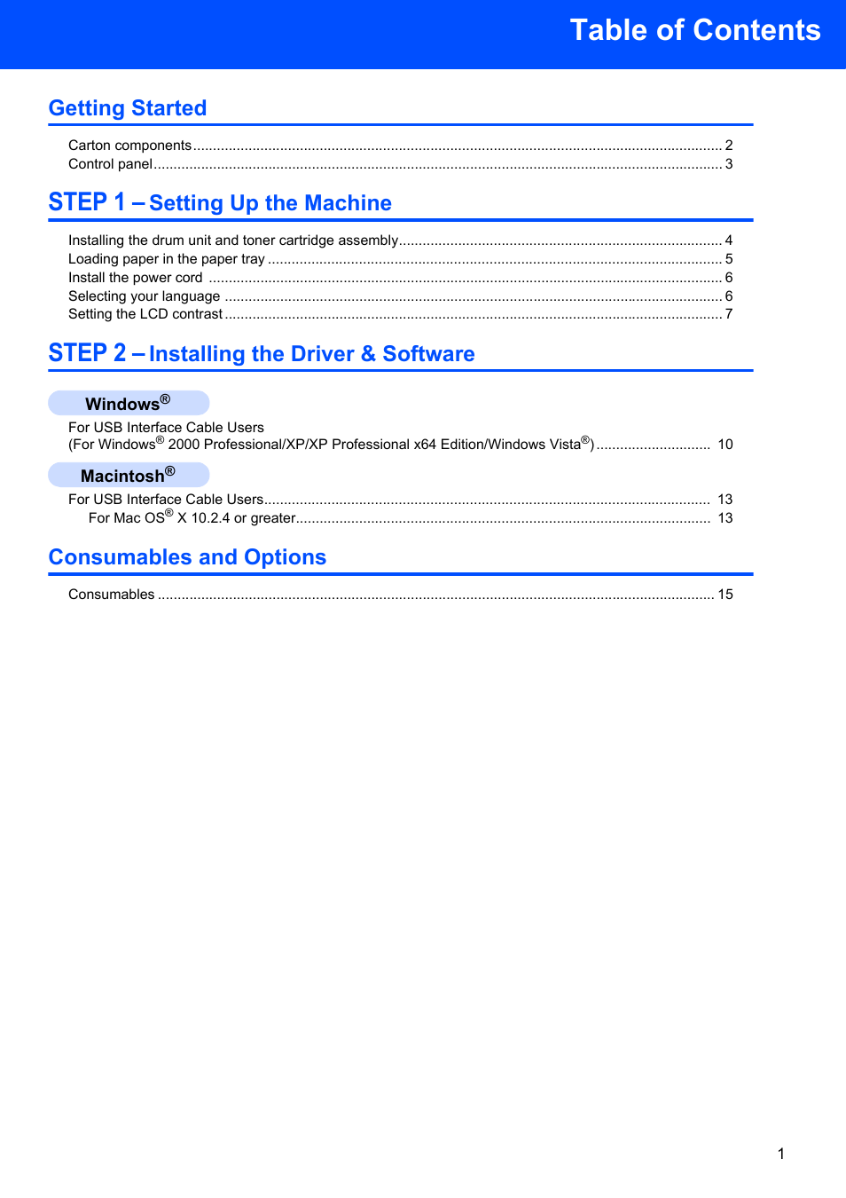 Brother DCP-7040 User Manual | Page 3 / 20