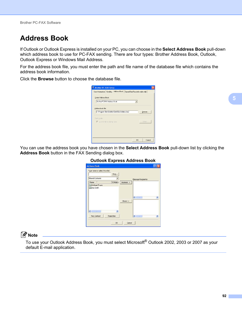 Address book | Brother MFC-9325CW User Manual | Page 100 / 221