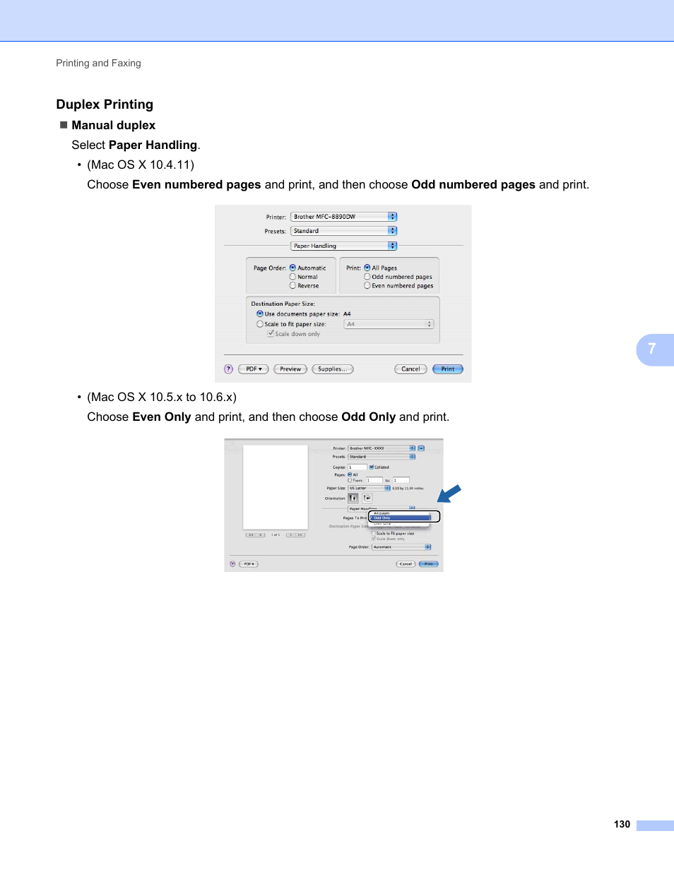 Duplex printing | Brother MFC-9325CW User Manual | Page 138 / 221