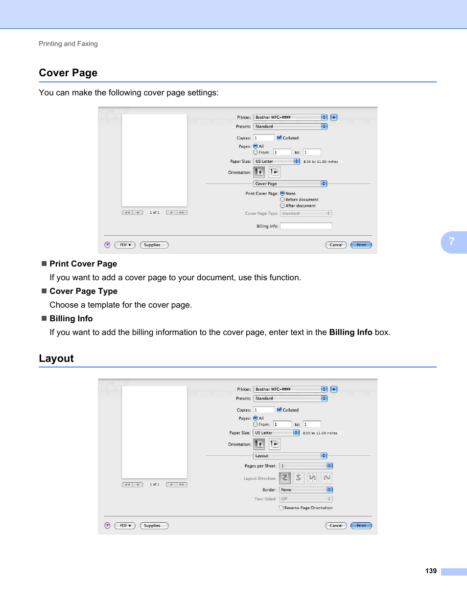 Layout, 7cover page | Brother MFC-9325CW User Manual | Page 147 / 221