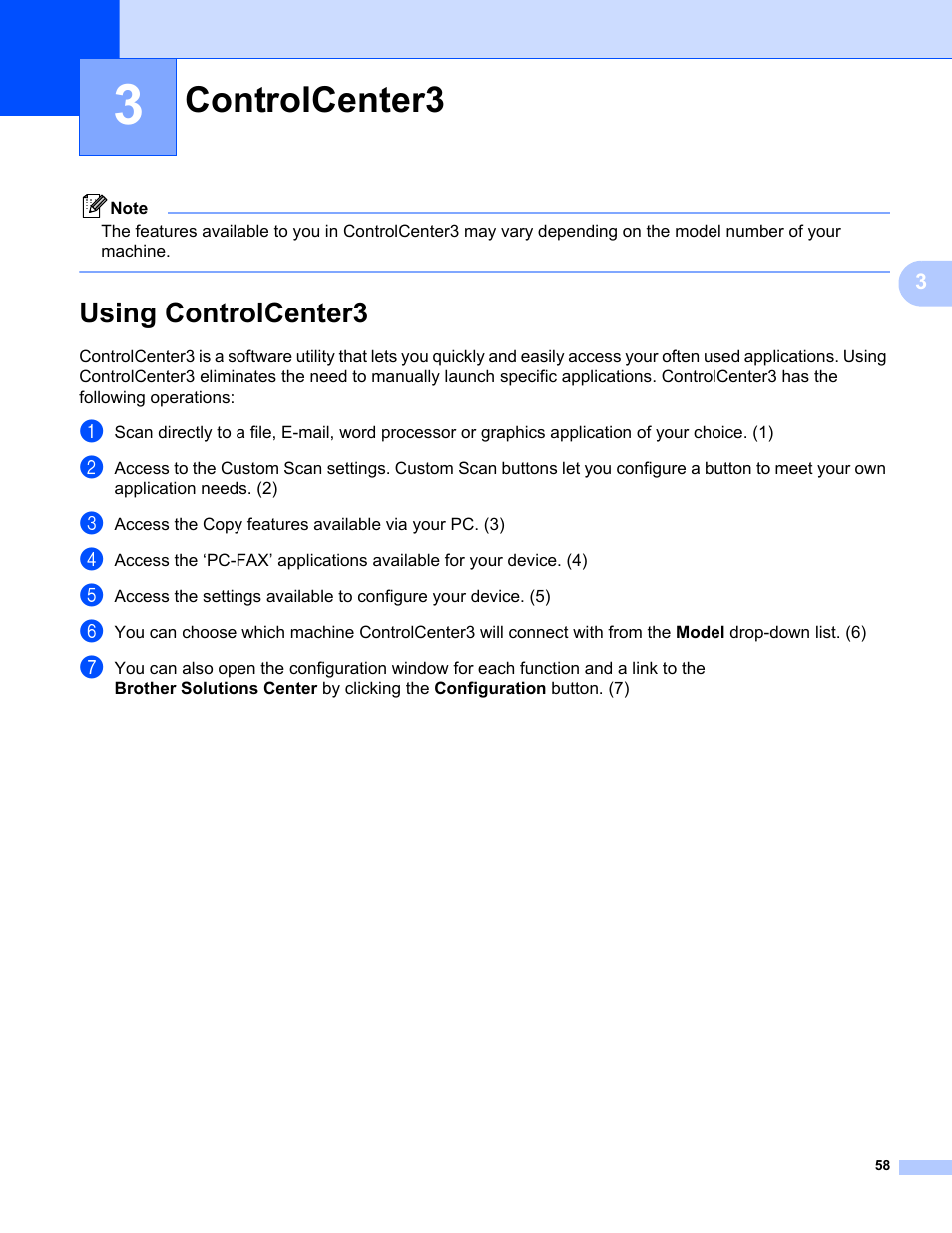 3 controlcenter3, Using controlcenter3, Controlcenter3 | Brother MFC-9325CW User Manual | Page 66 / 221