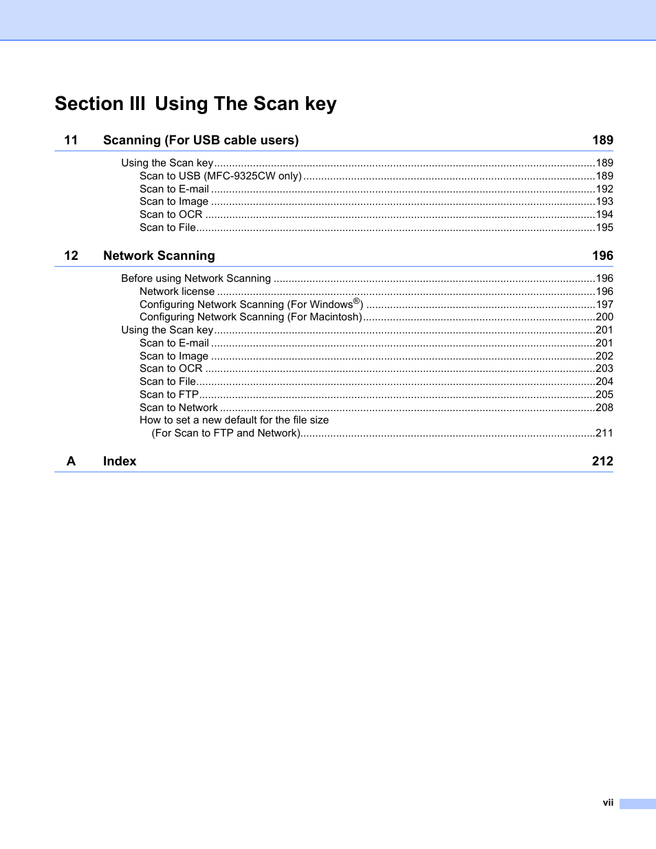 Brother MFC-9325CW User Manual | Page 8 / 221