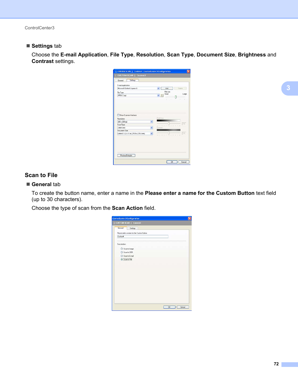 Scan to file | Brother MFC-9325CW User Manual | Page 80 / 221