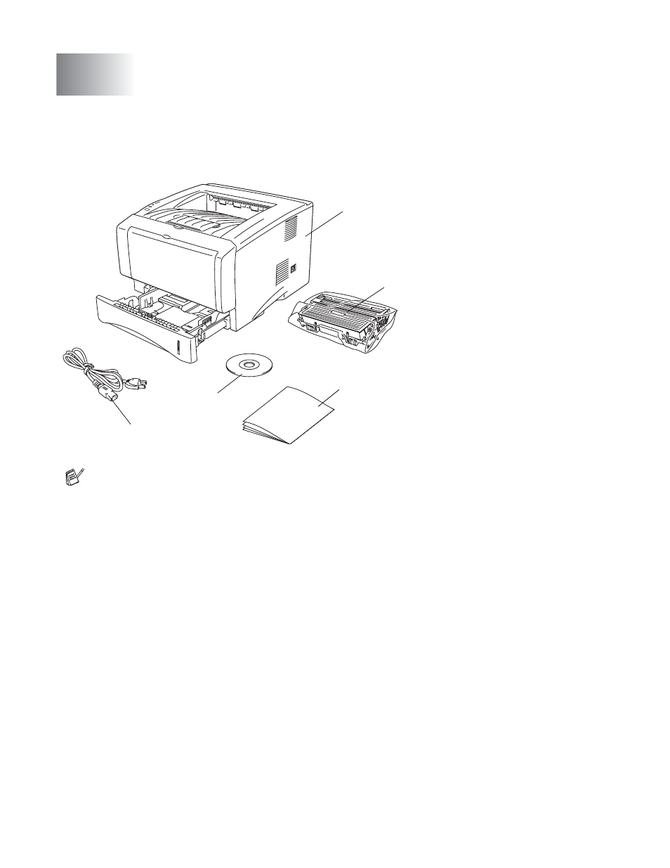 About this printer, What is in the box, Interface cable | About this printer -1, What is in the box? -1, Interface cable -1 | Brother HL-5150D User Manual | Page 8 / 143