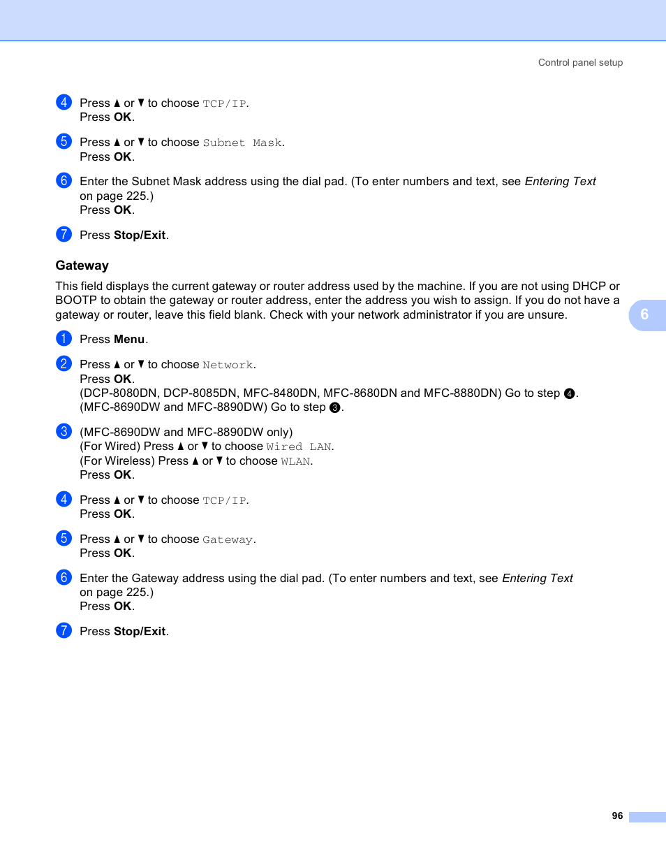 Gateway | Brother MFC 8480DN User Manual | Page 107 / 249