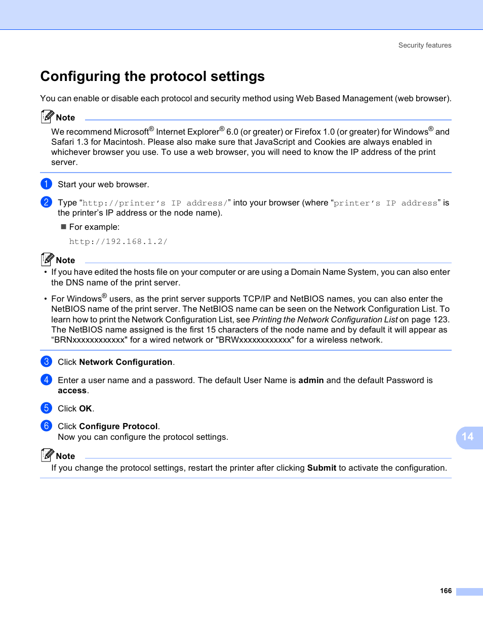 Configuring the protocol settings | Brother MFC 8480DN User Manual | Page 177 / 249