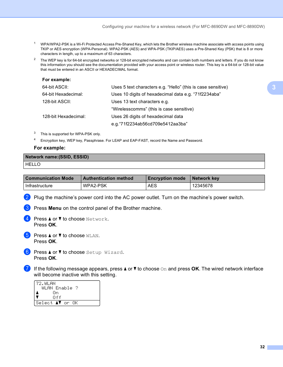 K key | Brother MFC 8480DN User Manual | Page 43 / 249