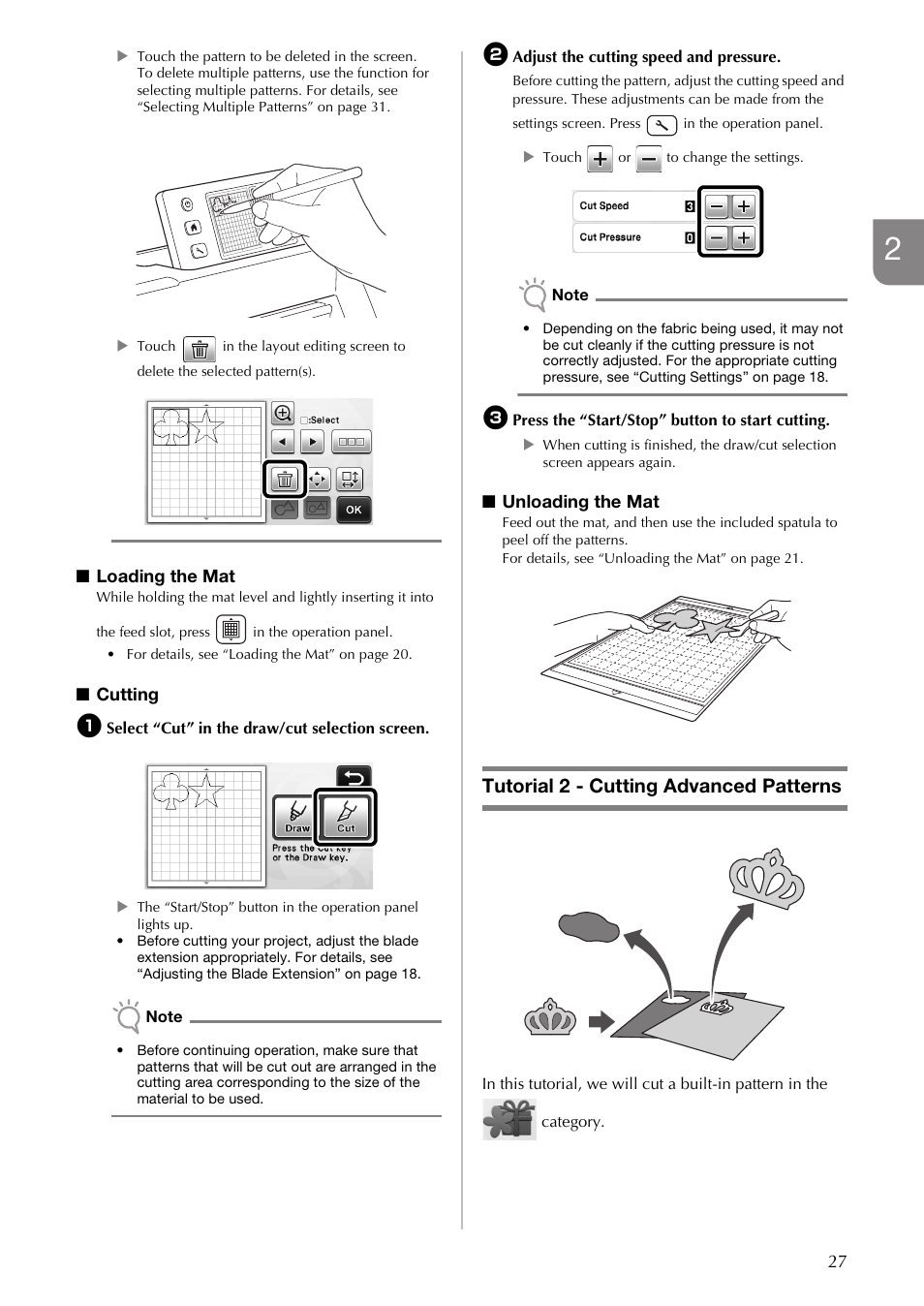 Tutorial 2 - cutting advanced patterns | Brother CM100DM User Manual | Page 29 / 72