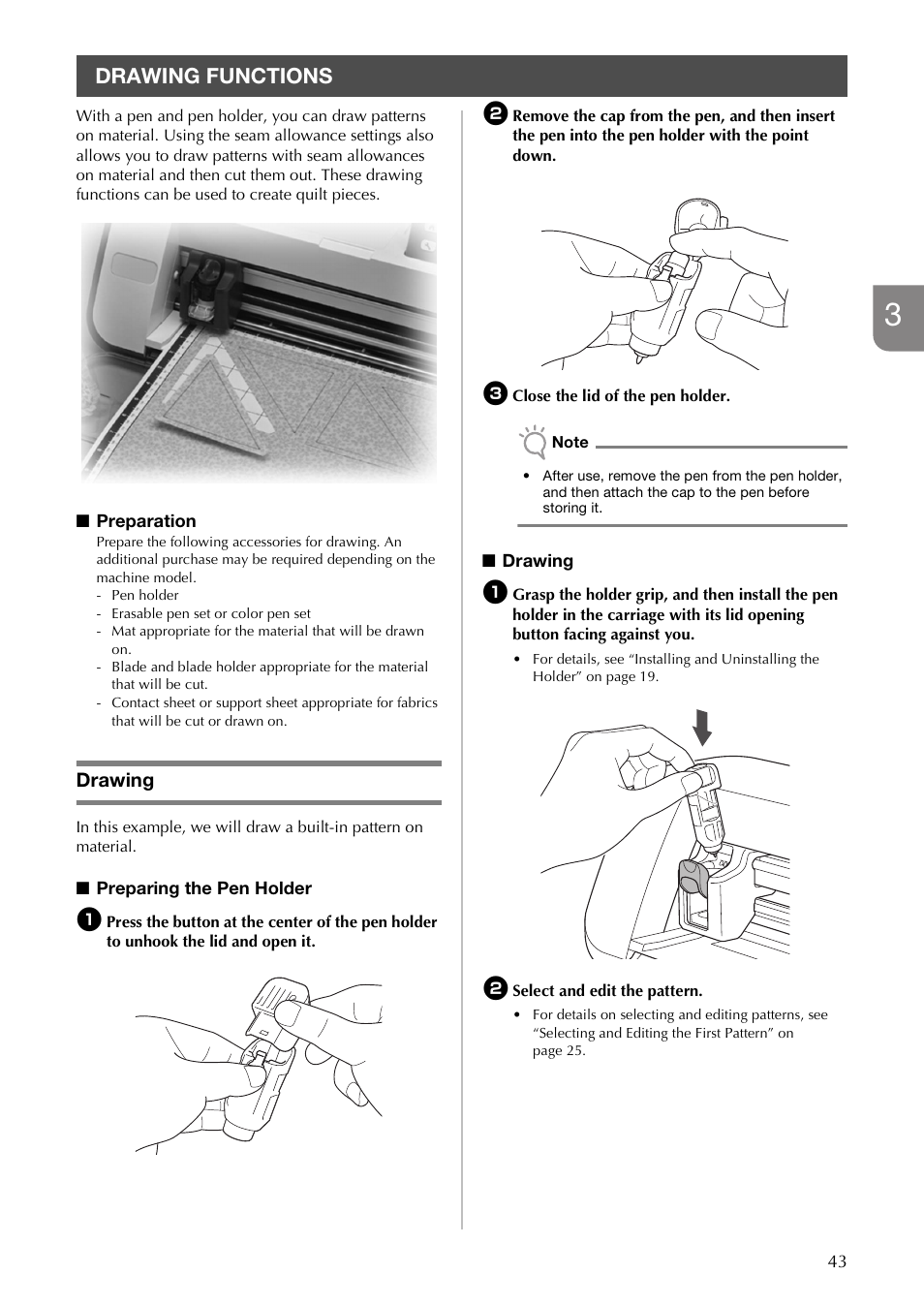 Drawing functions, Drawing | Brother CM100DM User Manual | Page 45 / 72