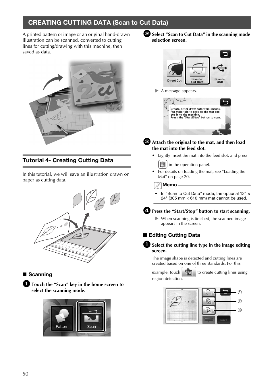 Creating cutting data (scan to cut data), Tutorial 4- creating cutting data | Brother CM100DM User Manual | Page 52 / 72