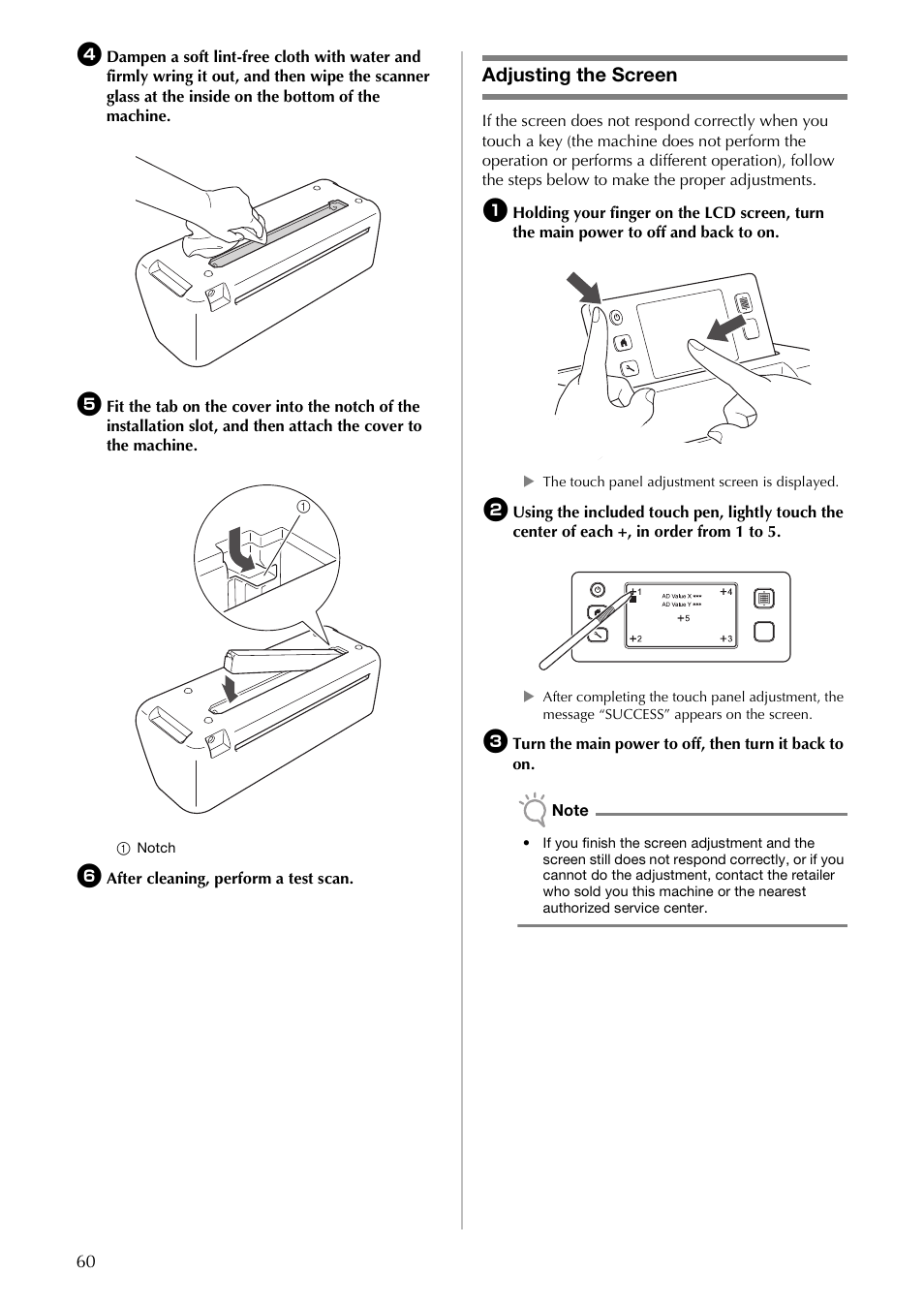 Adjusting the screen | Brother CM100DM User Manual | Page 62 / 72