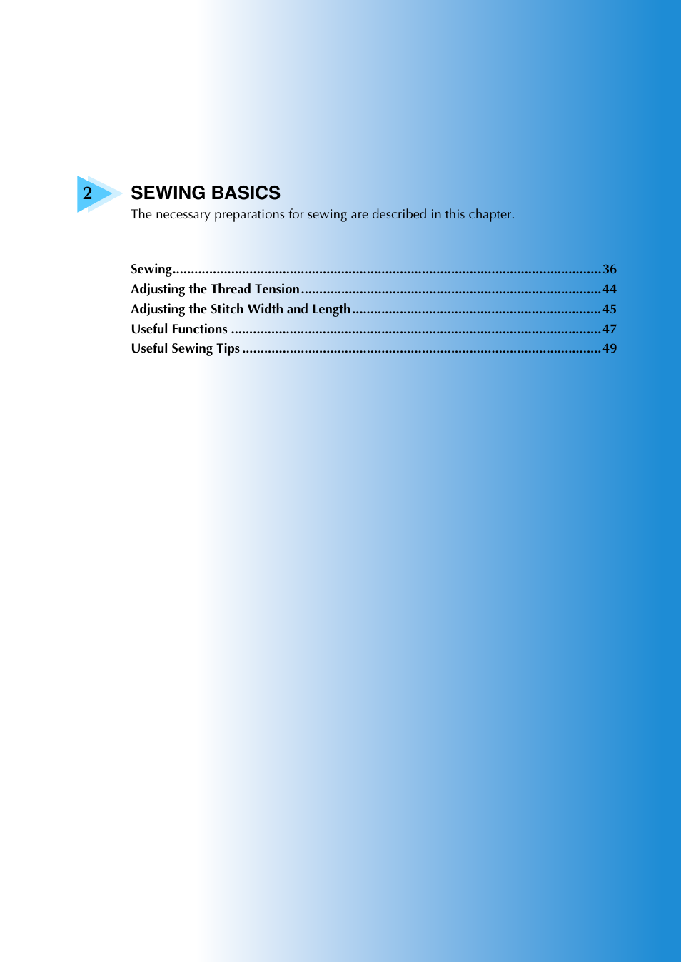 2sewing basics | Brother NX-200 User Manual | Page 41 / 111