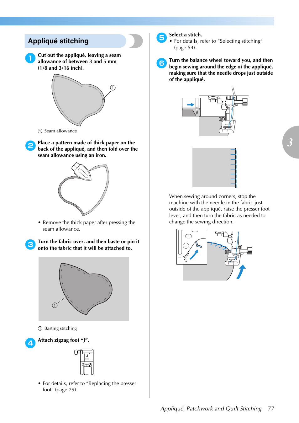 Appliqué stitching | Brother NX-200 User Manual | Page 83 / 111