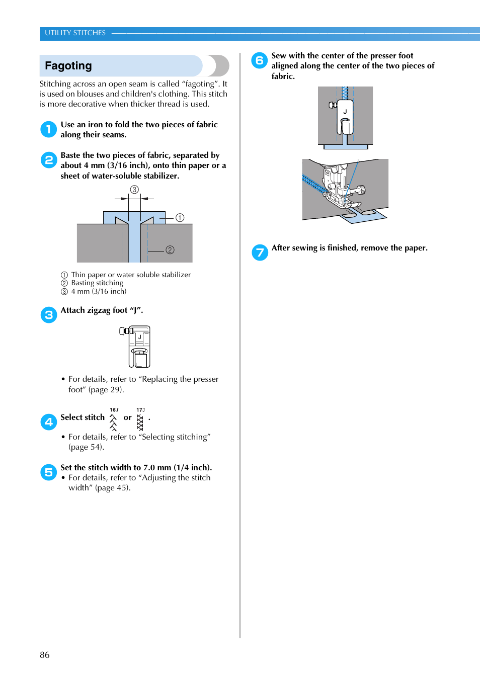 Fagoting | Brother NX-200 User Manual | Page 92 / 111