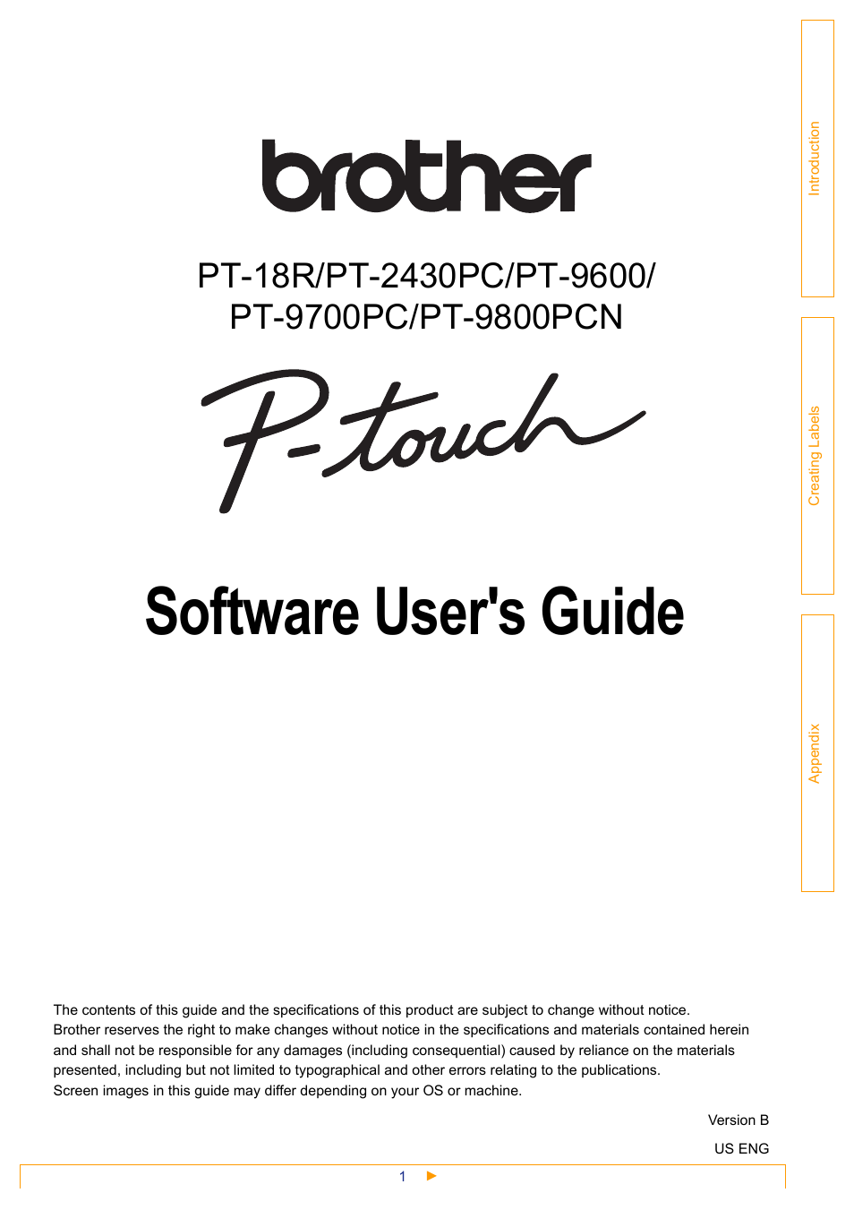 Brother PT-18RKT User Manual | 32 pages