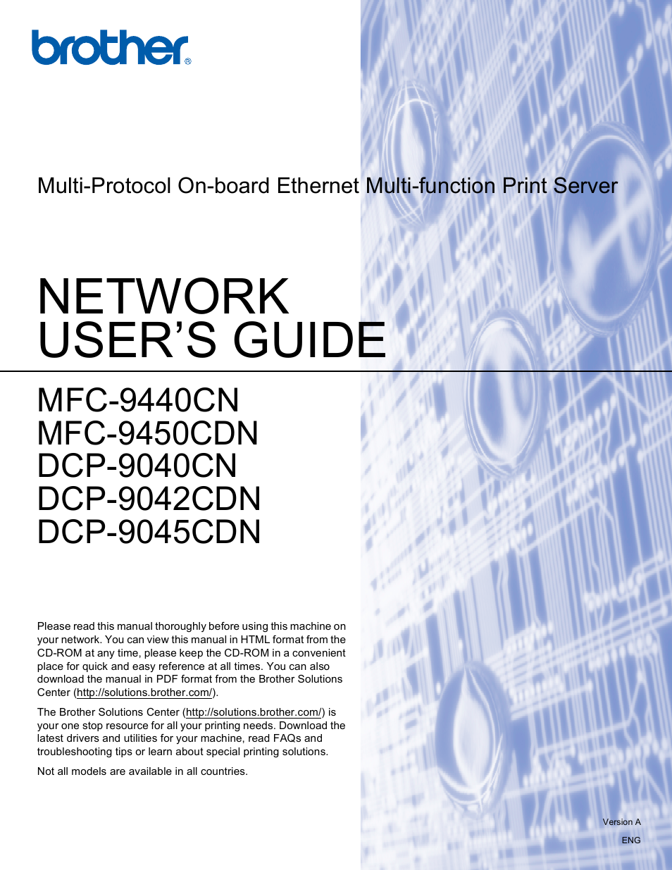 Brother MFC-9440CN User Manual | 103 pages