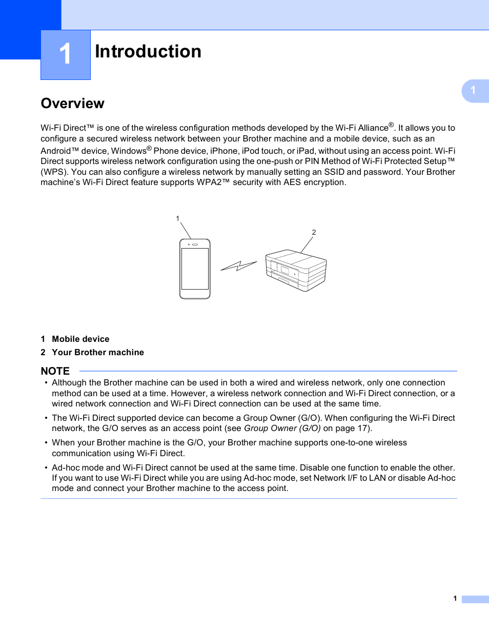 1 introduction, Overview, Introduction | Brother MFC-J4710DW User Manual | Page 4 / 22