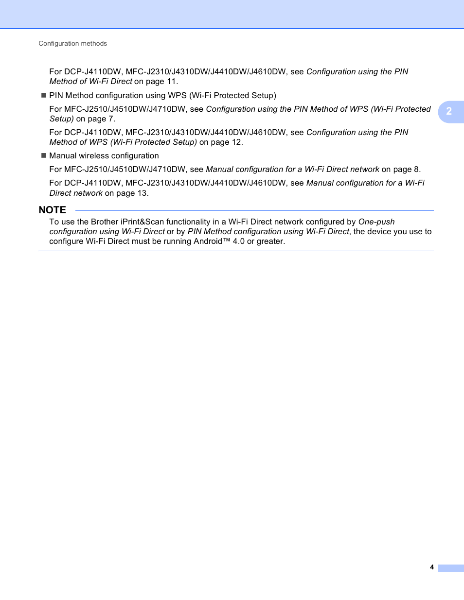 Ee manual wireless configuration | Brother MFC-J4710DW User Manual | Page 7 / 22