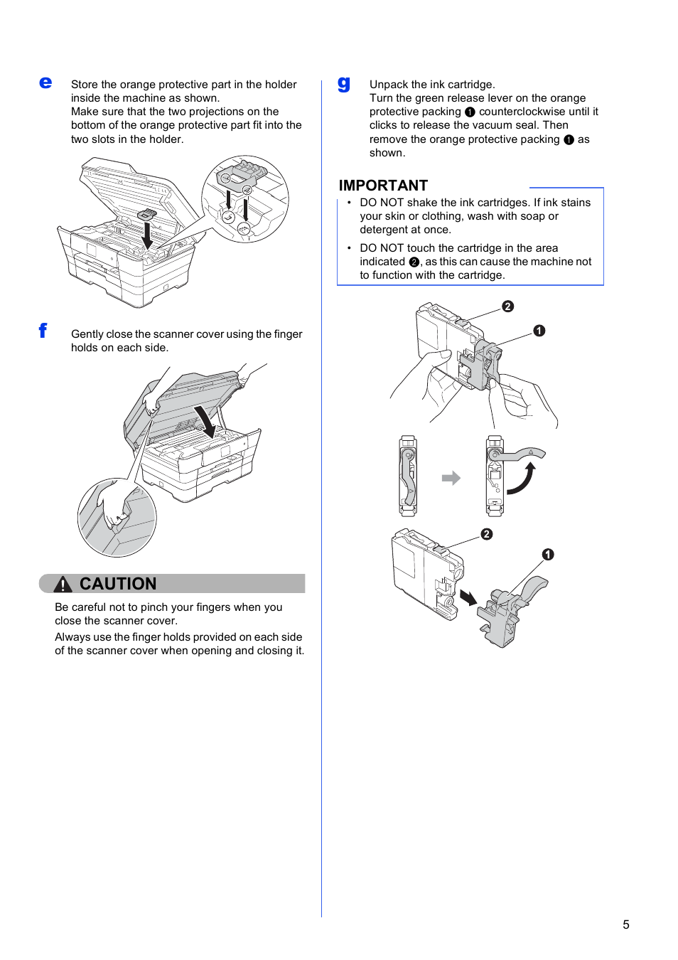 Caution | Brother MFC-J6720DW User Manual | Page 5 / 46