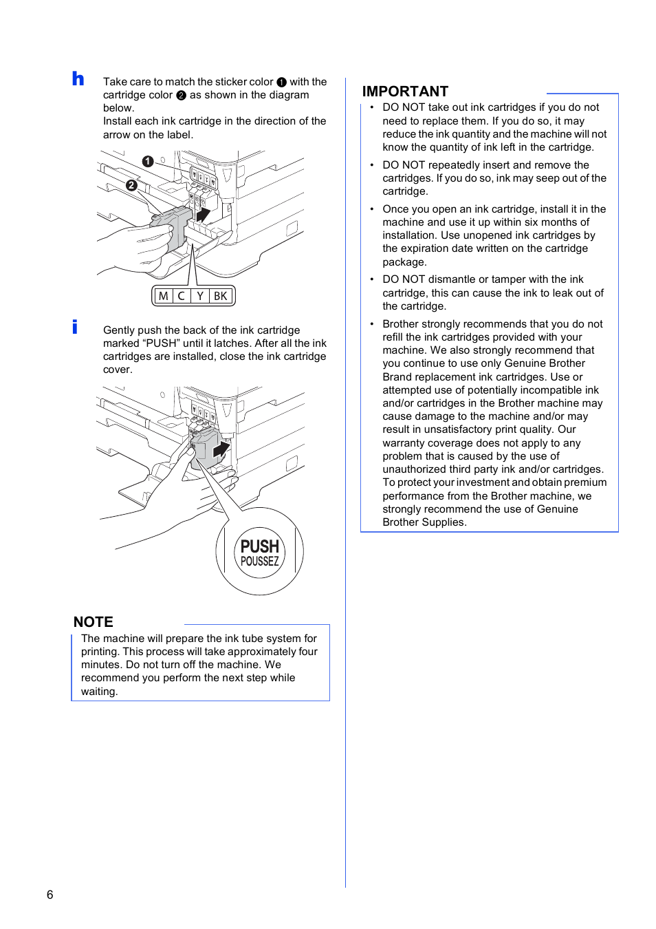 Important | Brother MFC-J6720DW User Manual | Page 6 / 46