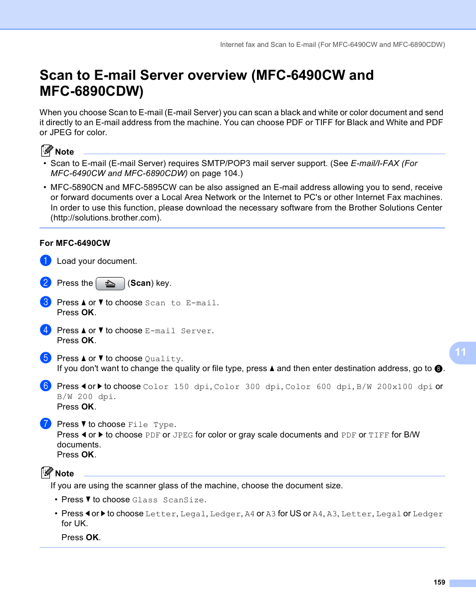 Brother MFC-5895CW User Manual | Page 169 / 209