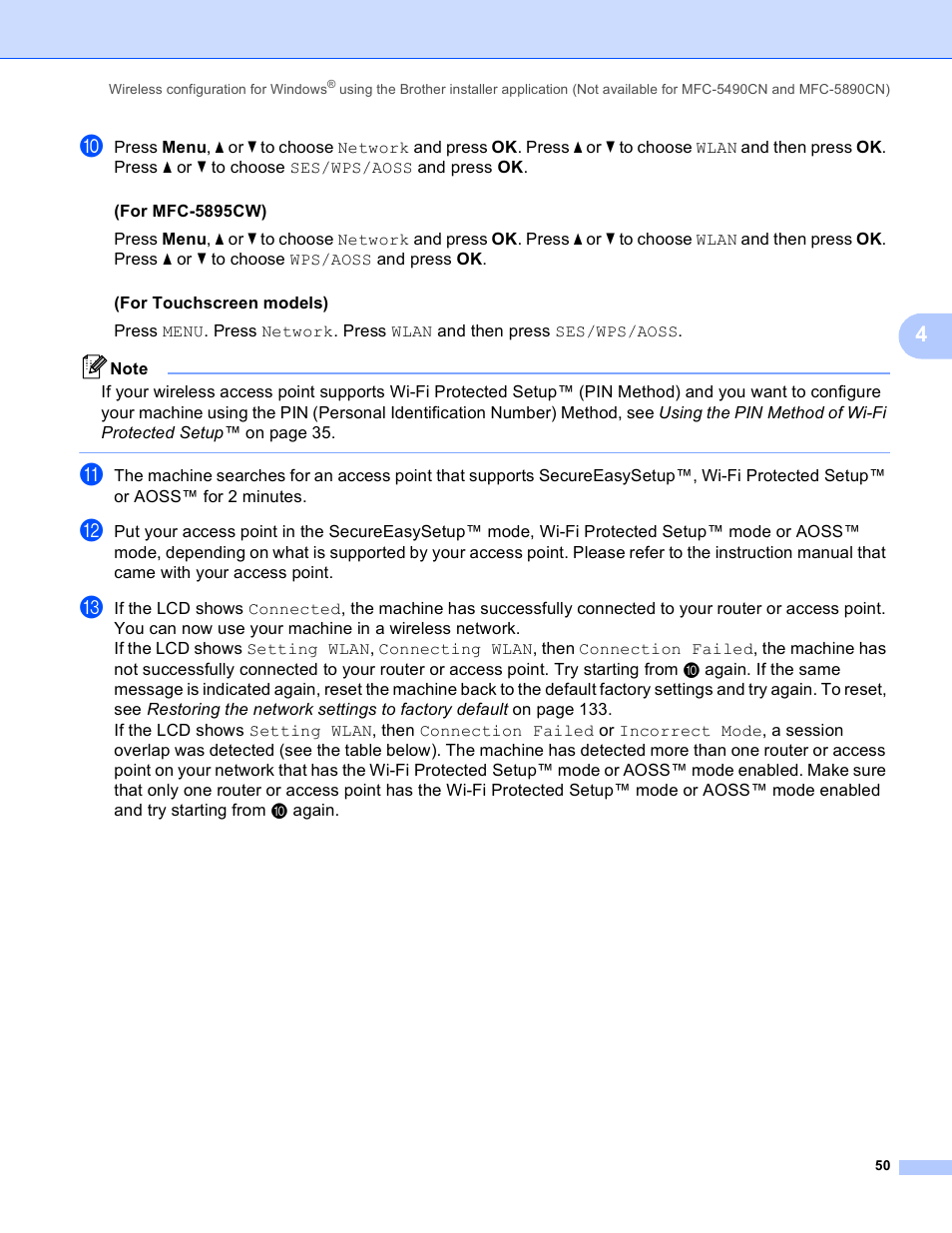 Brother MFC-5895CW User Manual | Page 60 / 209