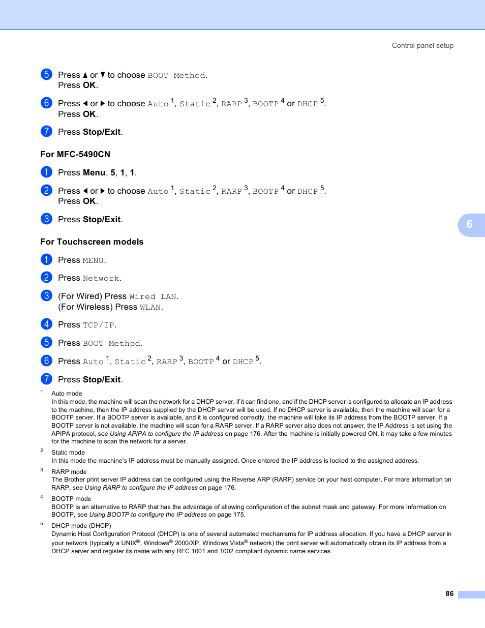 Brother MFC-5895CW User Manual | Page 96 / 209