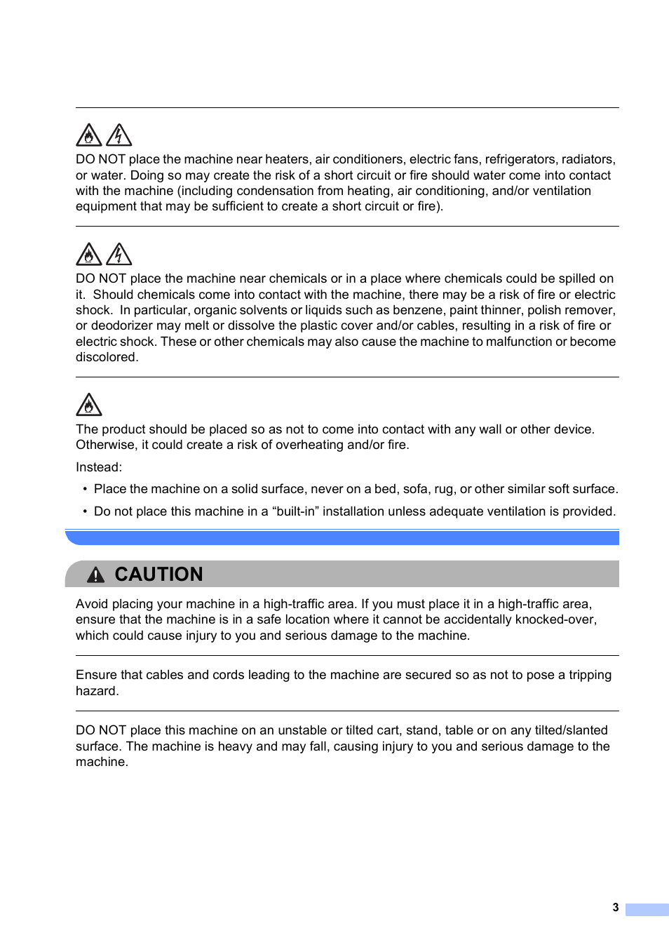 Caution | Brother ADS-2500W User Manual | Page 3 / 19