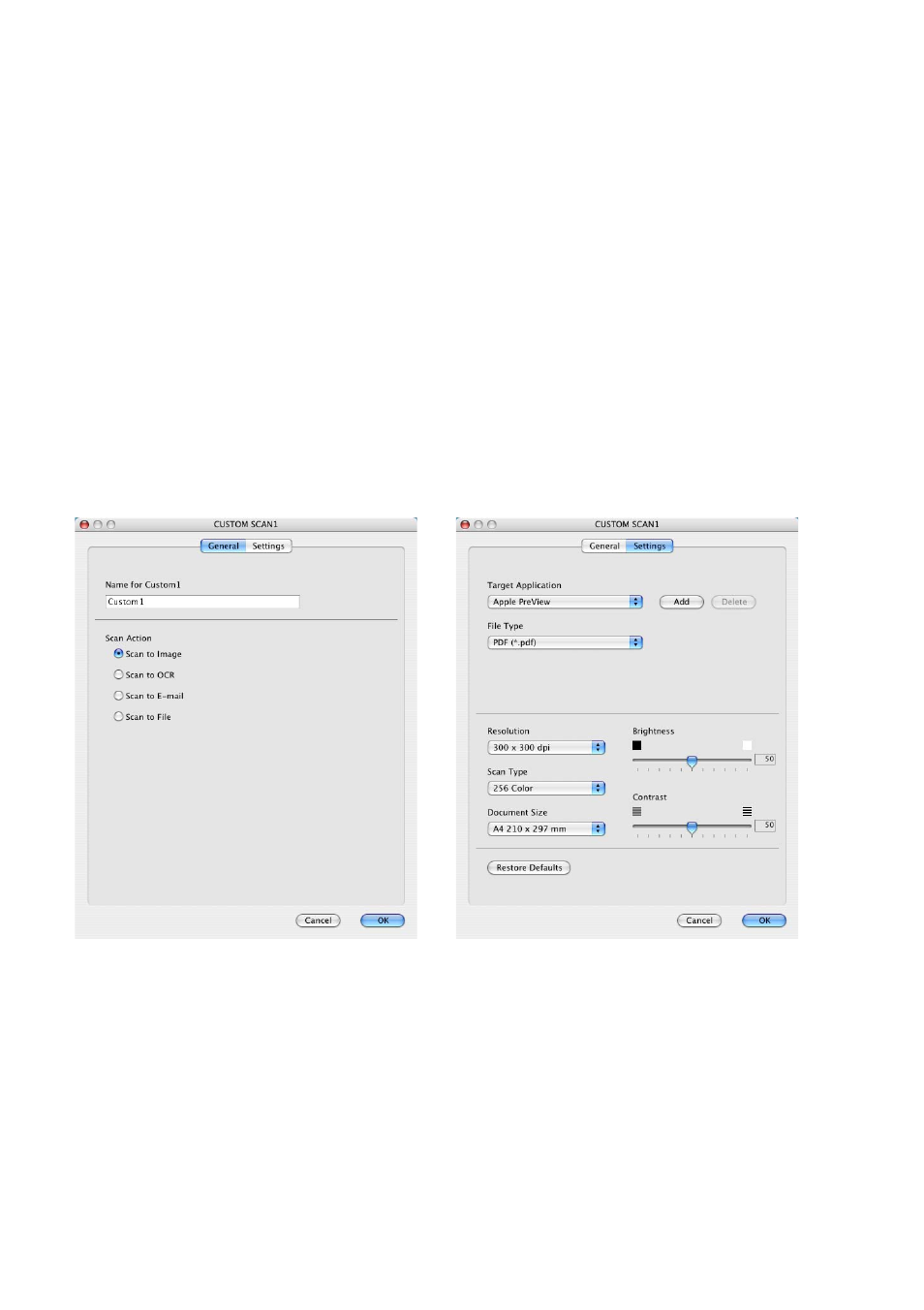Customizing a user-defined button, Scan to image | Brother MFC-8640D User Manual | Page 155 / 179