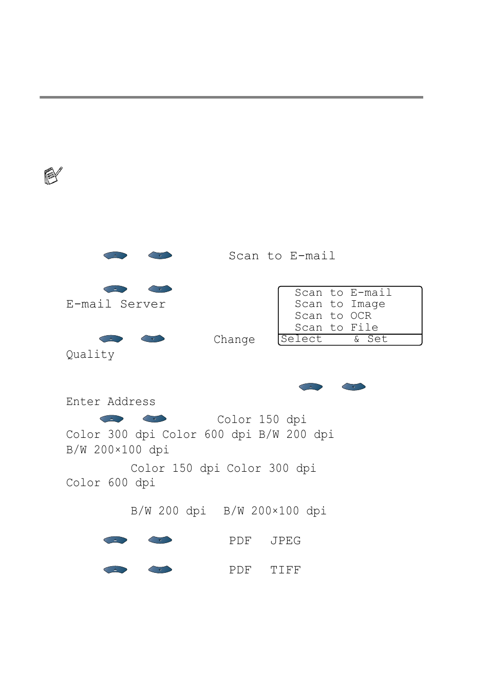 Scan to e-mail (e-mail server) (for mfc-8440, Mfc-8640d, mfc-8840d and mfc-8840dn only) -6 | Brother MFC-8640D User Manual | Page 169 / 179