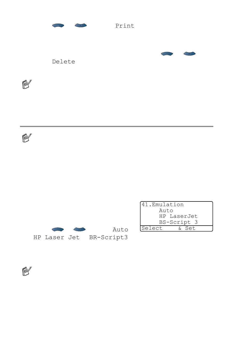 Setting the emulation selection, Setting the emulation selection -17 | Brother MFC-8640D User Manual | Page 24 / 179