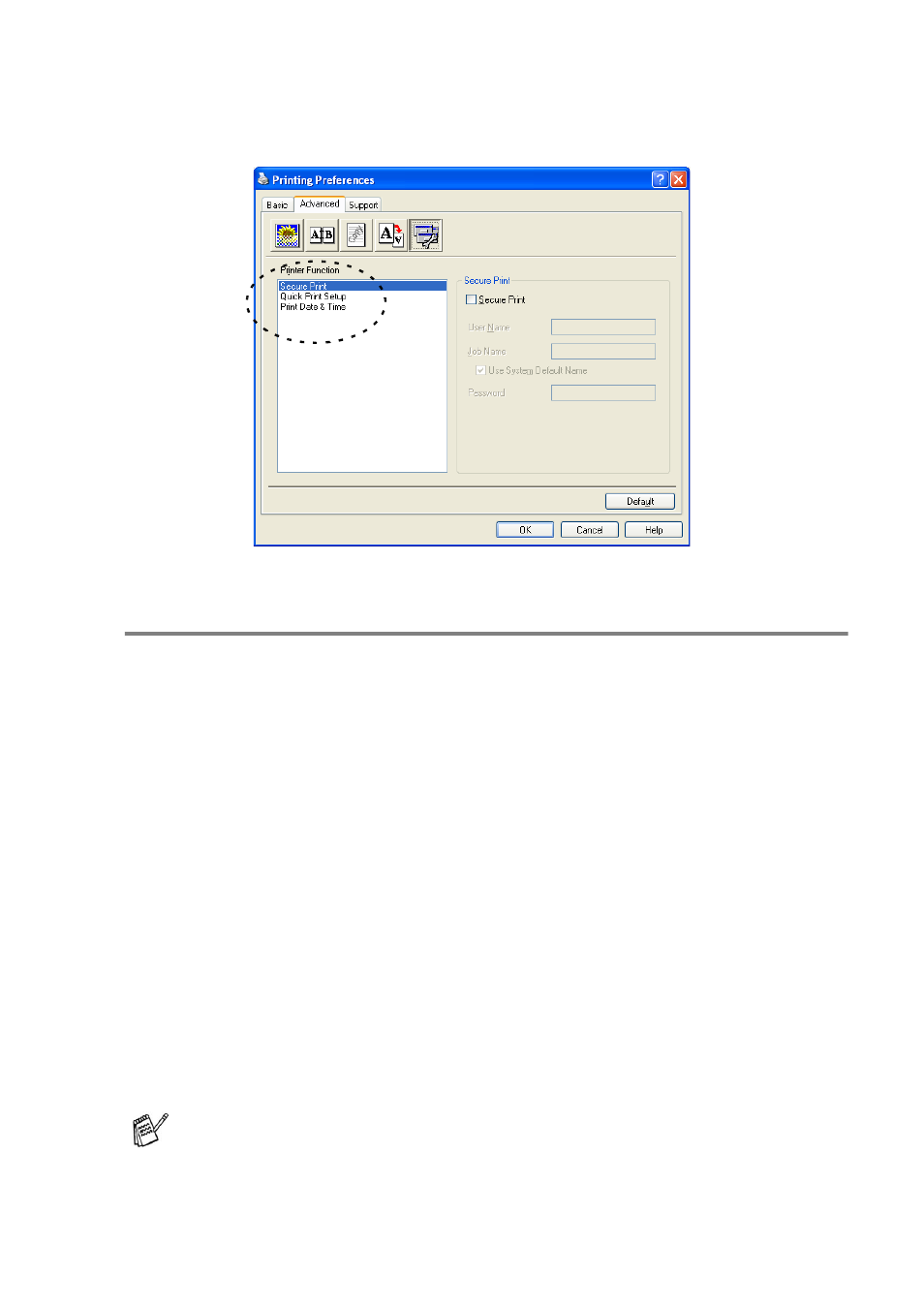 Device options, Secure print, Device options -12 | Secure print -12 | Brother MFC-8640D User Manual | Page 37 / 179