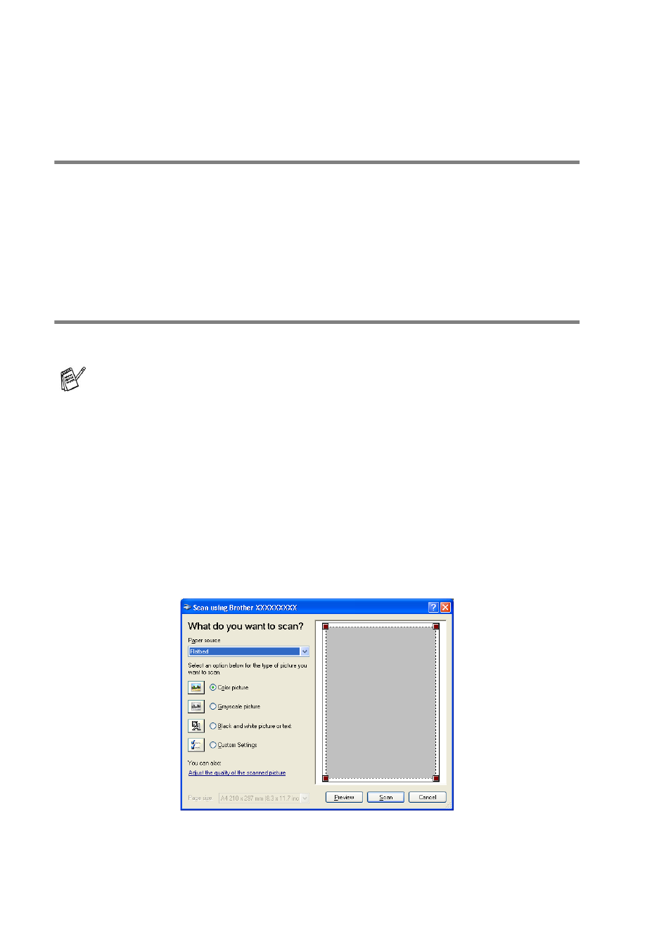 Scanning a document (for windows® xp only), Wia compliant, How to access the scanner | Scanning a document (for windows, Xp only) -2, Wia compliant -2 how to access the scanner -2, S. (see scanning a document (for windows, Xp only) | Brother MFC-8640D User Manual | Page 49 / 179