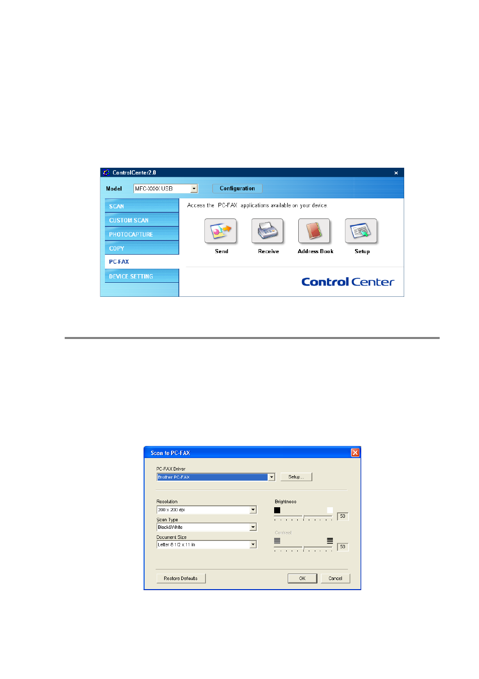 Send, Pc-fax (for mfc-8440, mfc-8640d, mfc-8840d, And mfc-8840dn only) -18 | Send -18 | Brother MFC-8640D User Manual | Page 90 / 179