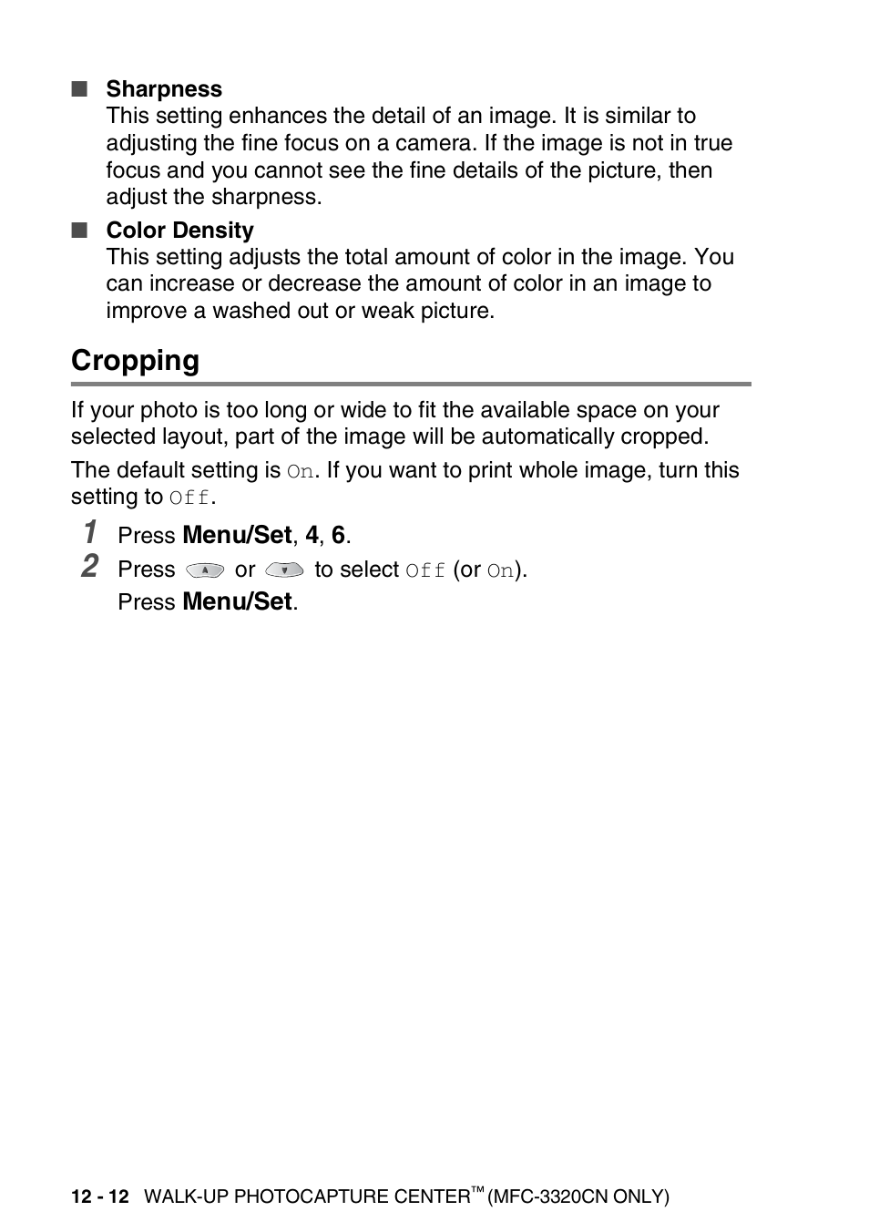 Cropping, Cropping -12 | Brother FAX 1920CN User Manual | Page 159 / 214