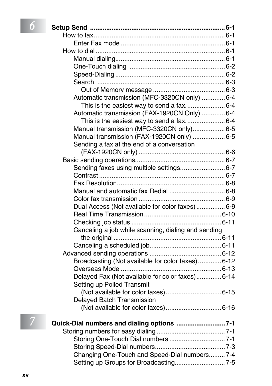 Brother FAX 1920CN User Manual | Page 17 / 214