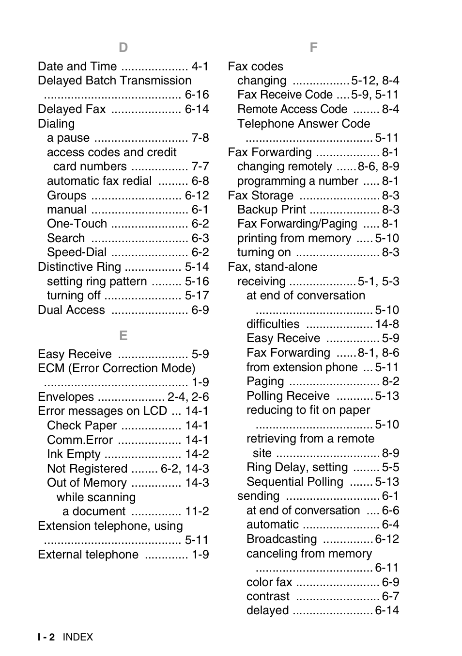 Brother FAX 1920CN User Manual | Page 205 / 214