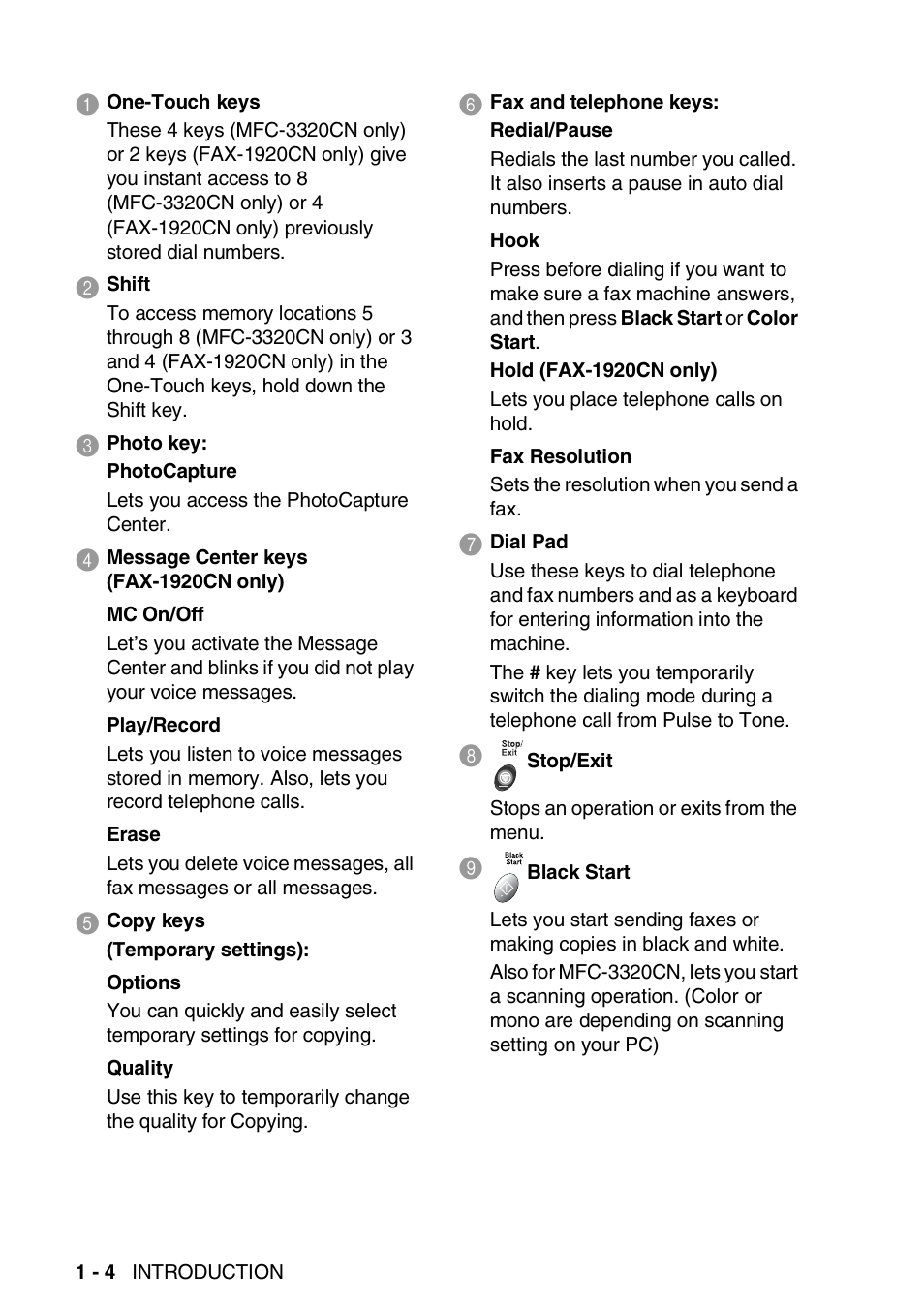 Brother FAX 1920CN User Manual | Page 25 / 214