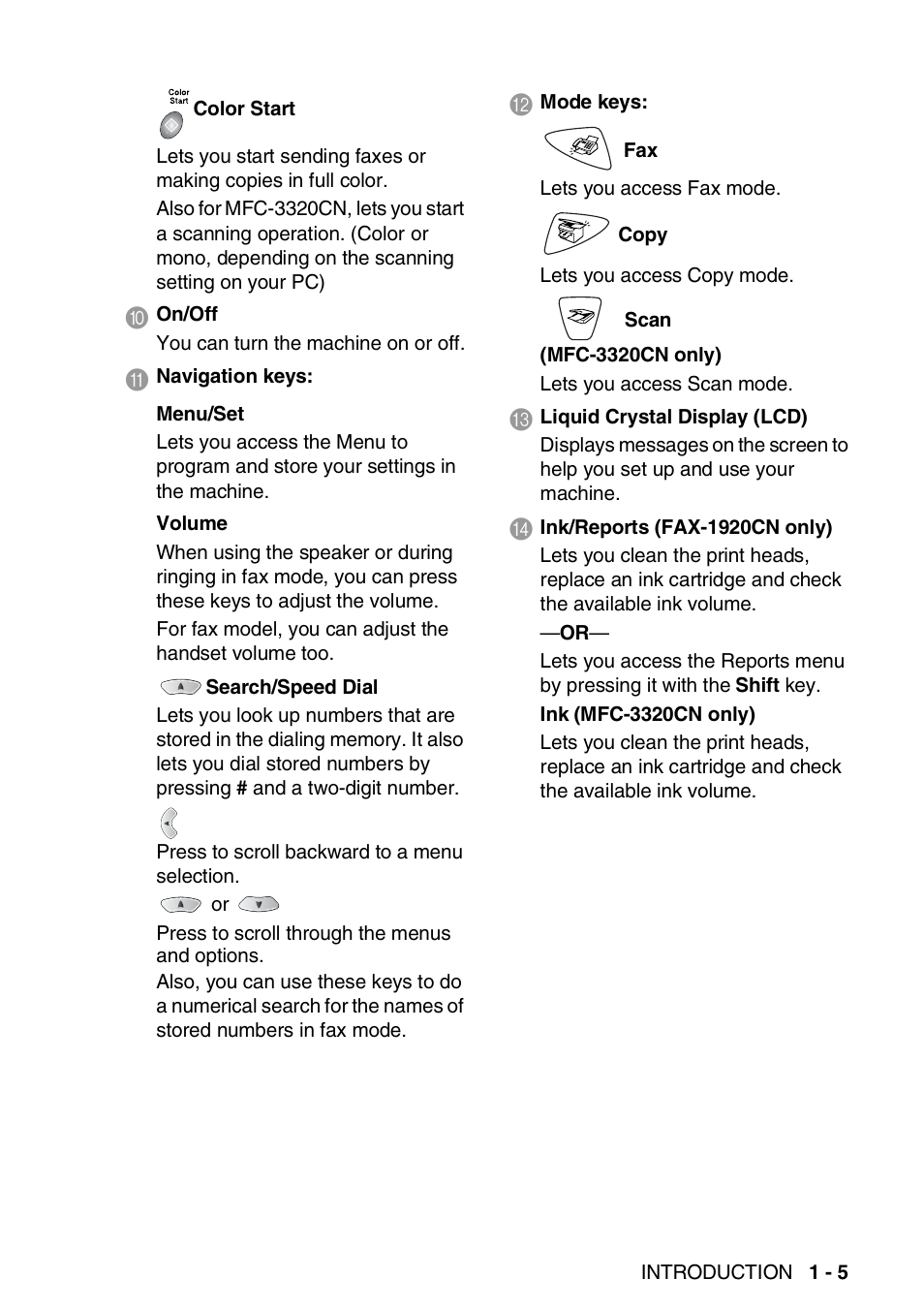 Brother FAX 1920CN User Manual | Page 26 / 214