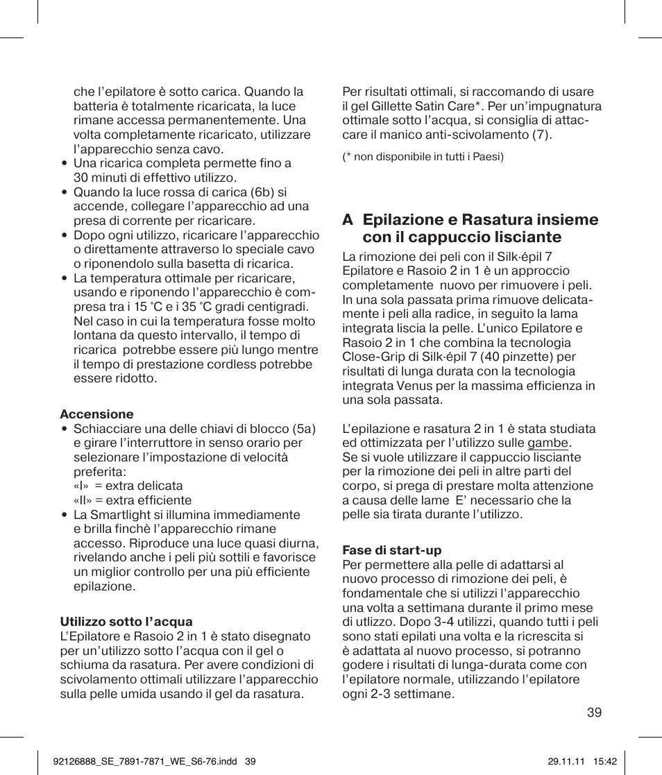 Braun 7771 Silk-épil 7 Dual Epilator Legs User Manual | Page 39 / 74