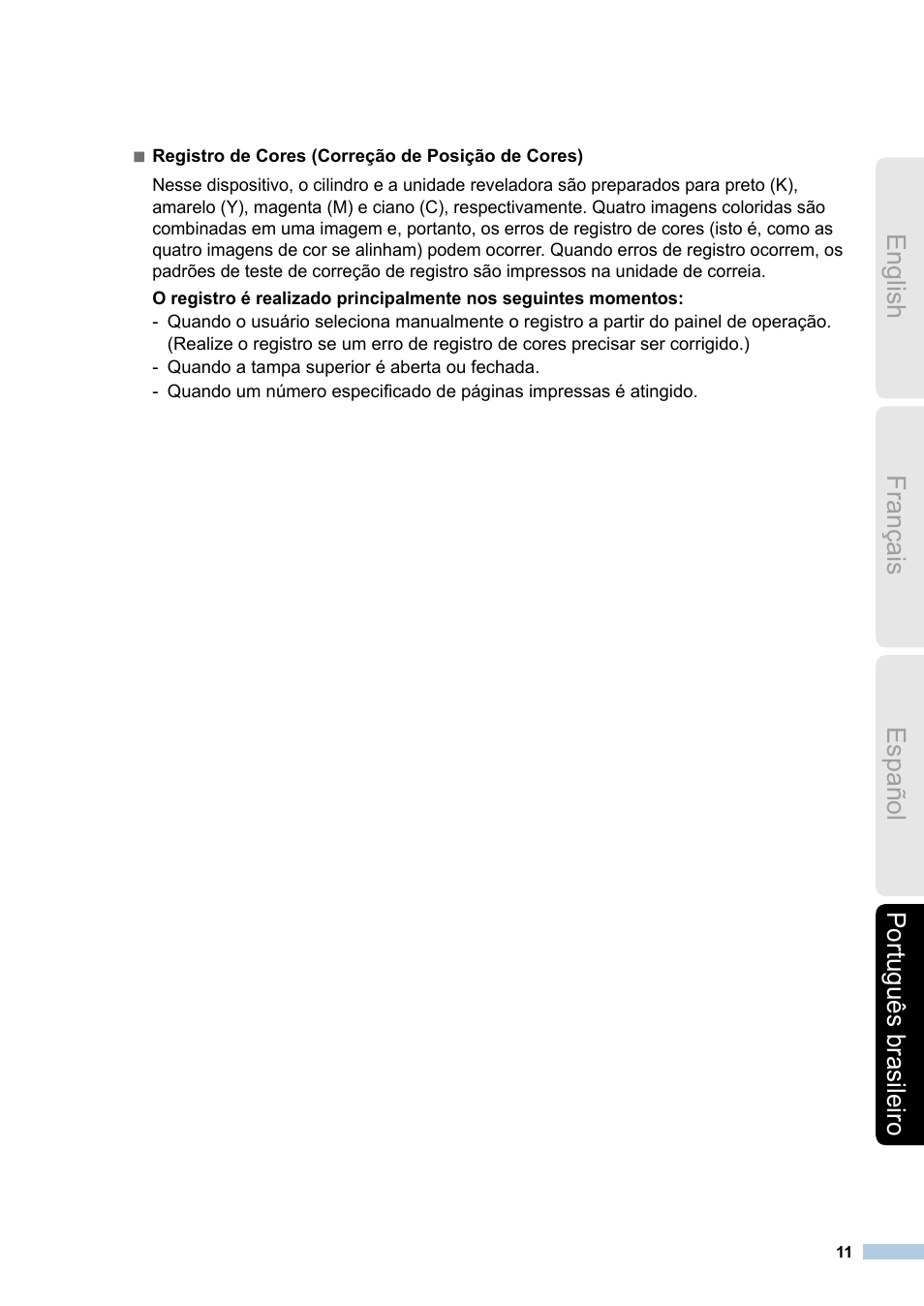 English español português brasileiro français | Brother MFC-9130CW User Manual | Page 11 / 12