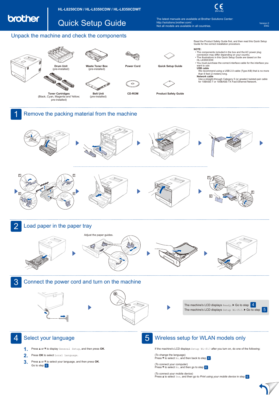 Brother HL-L8350CDW User Manual | 2 pages