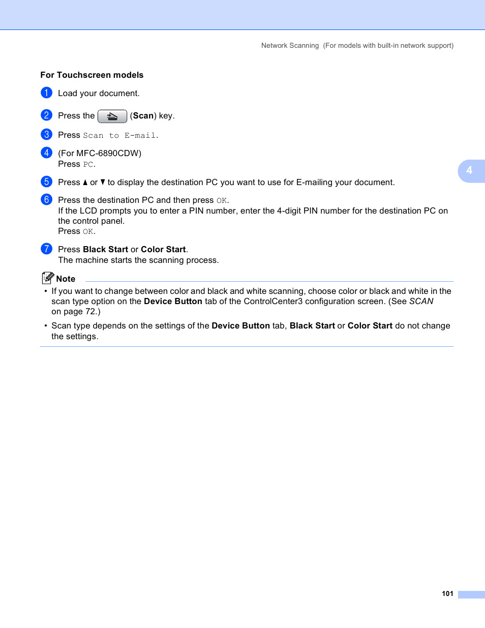 Brother DCP-385C User Manual | Page 109 / 256