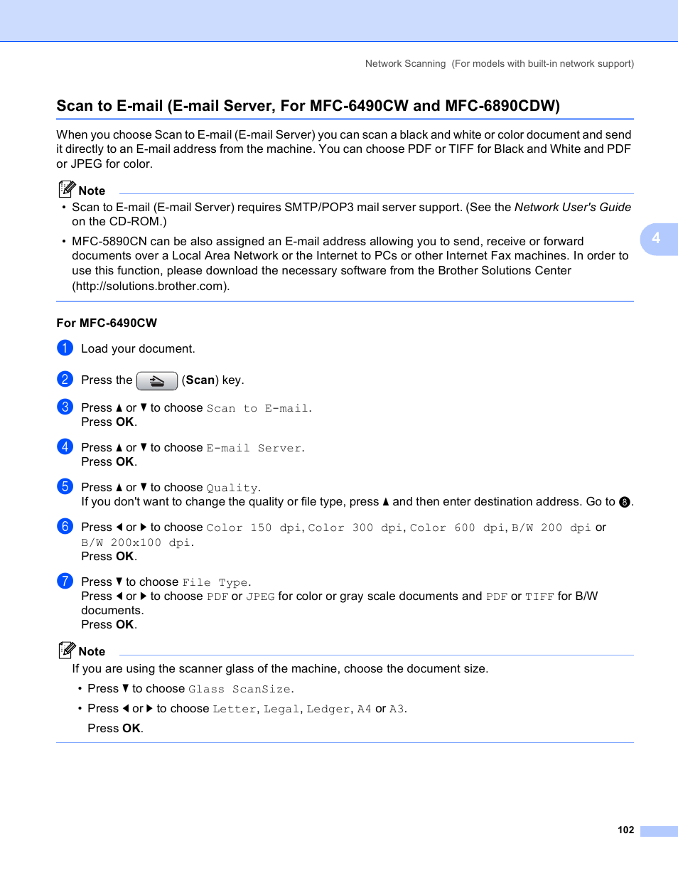 Brother DCP-385C User Manual | Page 110 / 256