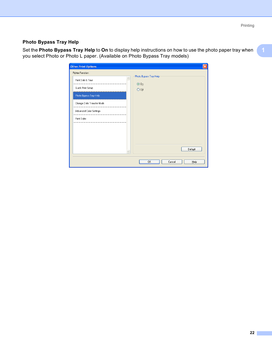 Photo bypass tray help | Brother DCP-385C User Manual | Page 30 / 256