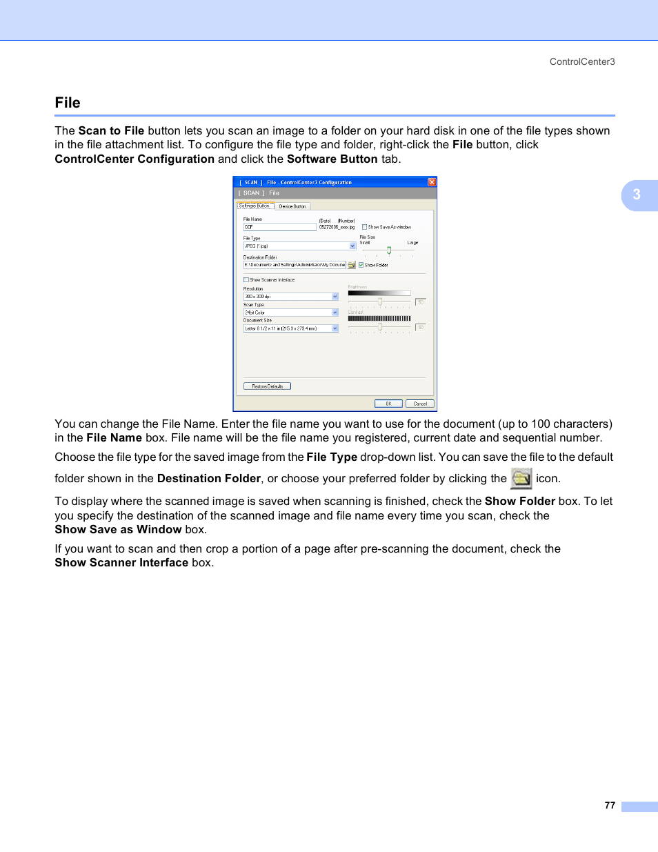 File, 3file | Brother DCP-385C User Manual | Page 85 / 256